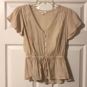 Cream, girly top!